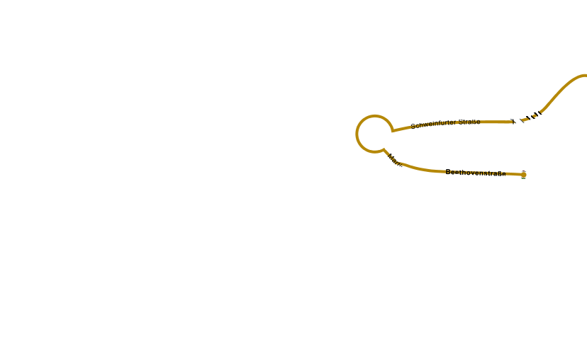 Zur Alten Universit&auml;tsdruckerei in W&uuml;rzburg aus Richtung Kassel